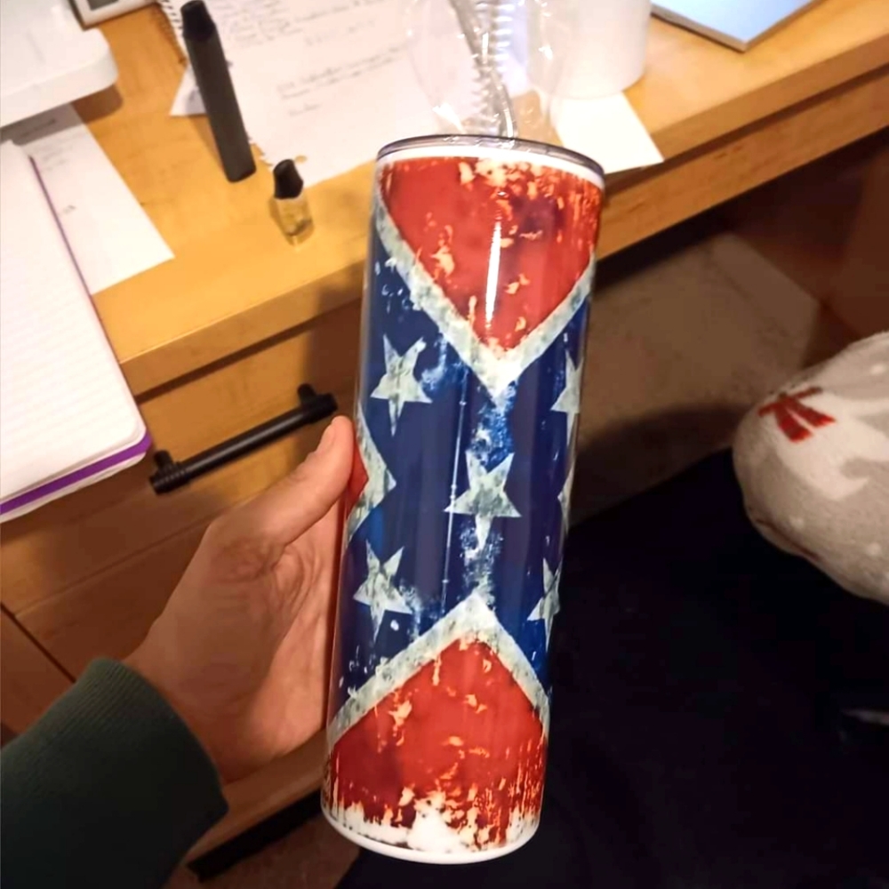 20oz rebel flag skinny tumblers